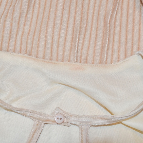 VERY J Bia Beige Stripe Velvet Strappy Swing Dress NWT - Picture 7 of 8